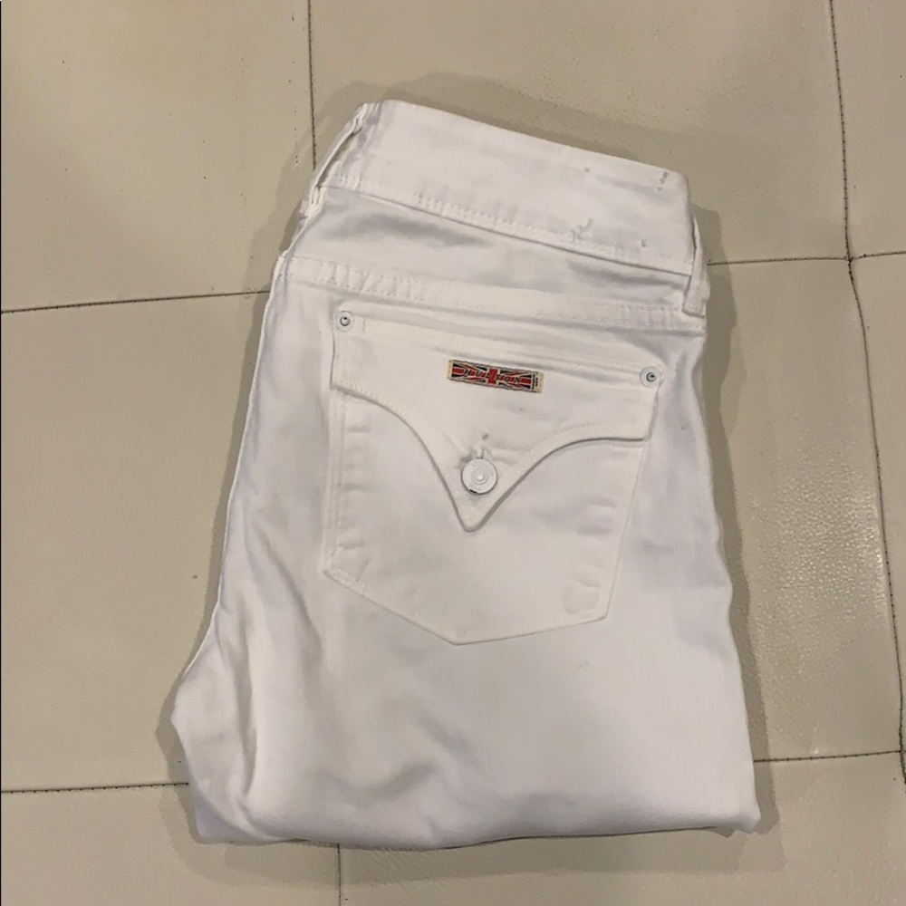 Hudson Beth crop white denim